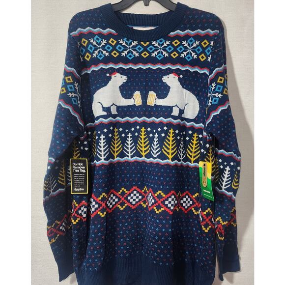 Polar bear Party sweater by tipsy elves men's XXL